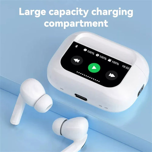 A9 Pro Touch Screen ANC Noise-Canceling Wireless Earbuds